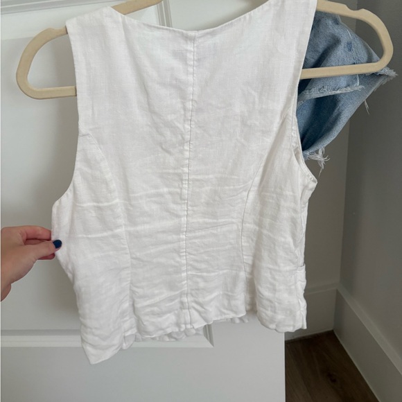 J. Crew White Sleeveless Bustier Tank Top - Picture 3 of 3